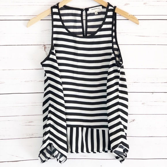 MONTEAU striped blouse - Picture 1 of 5